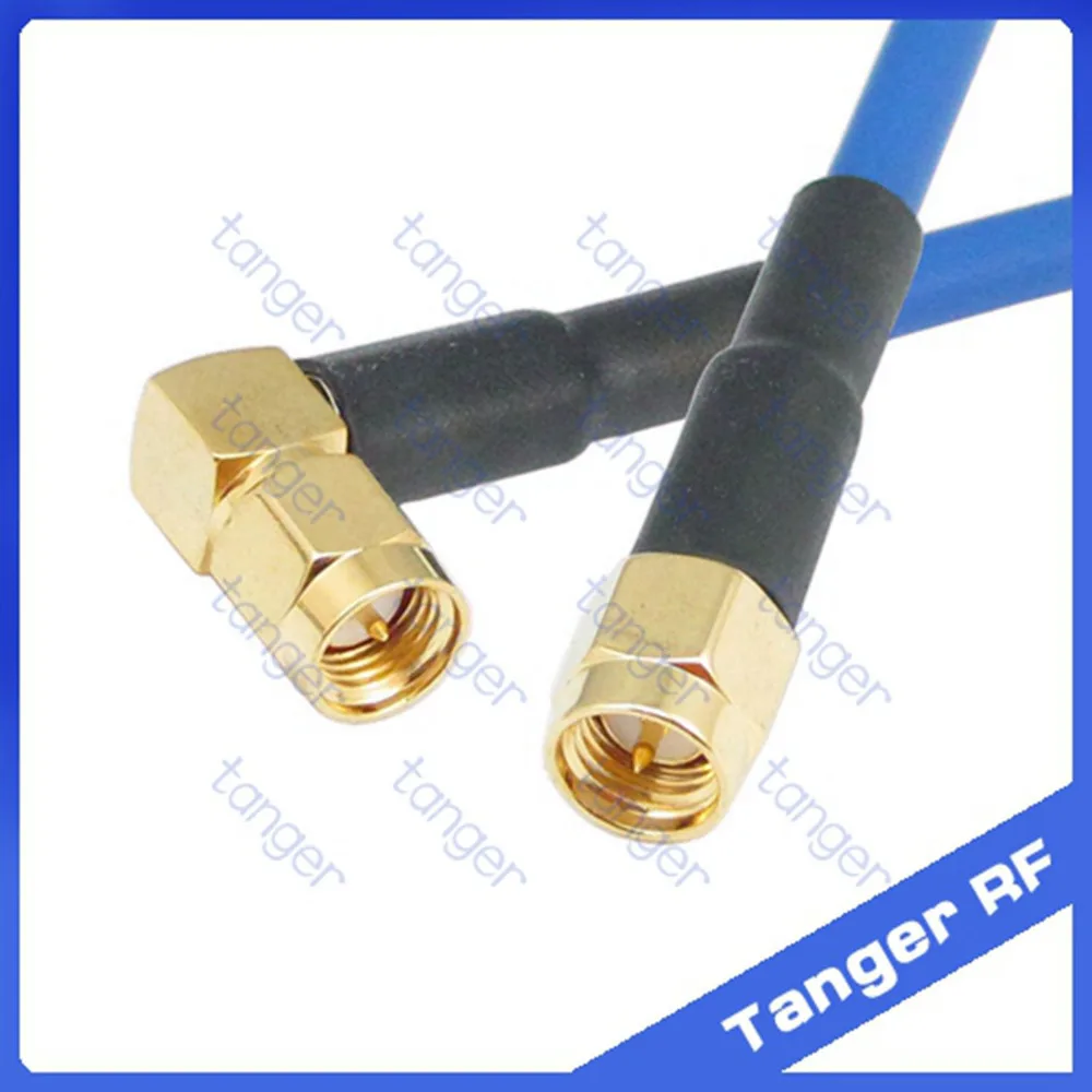 SMA Right angle connector male to male plug with RG402 RG141 RG 402 ...