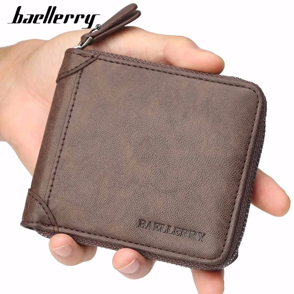 Мужской бумажник Baellerry из искусственной кожи на молнии с отделением для