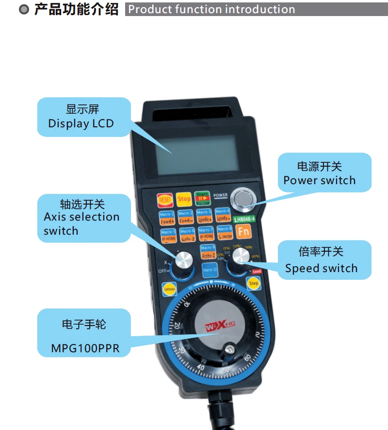 CNC Mach3 USB маховик 4 оси импульса 50 PPR Оптический энкодер Генератор MPG Подвеска