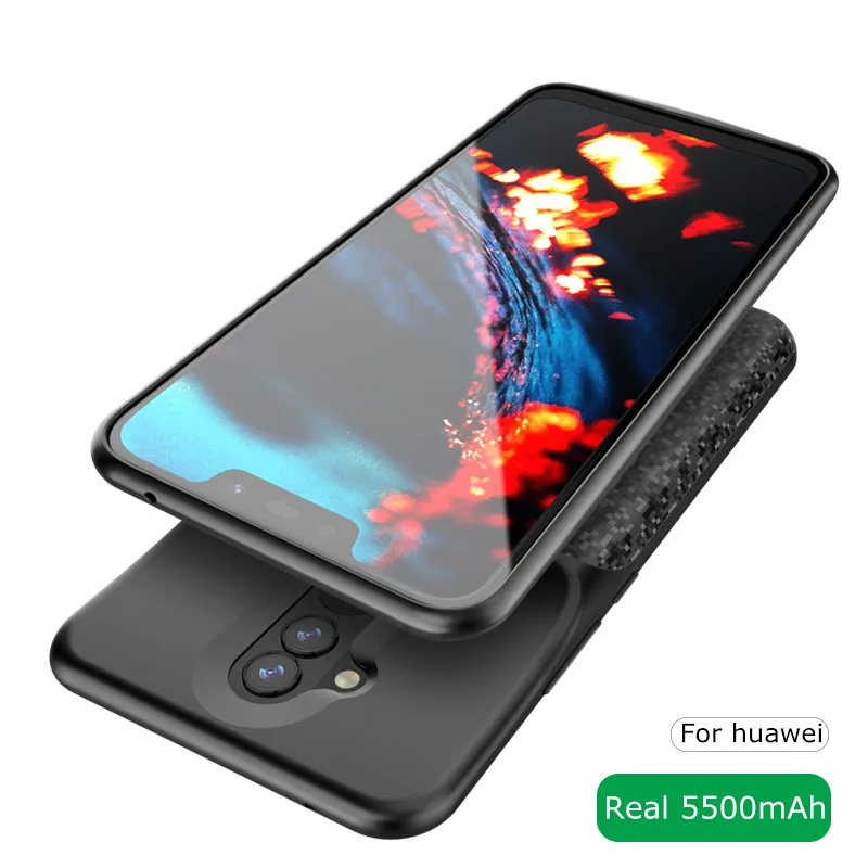 

Mate 20 Lite 5200mah Battery Charger Case Silicone Shockproof Battery Charging Cover For Huawei Honor 10 5500mAh Power Bank Case