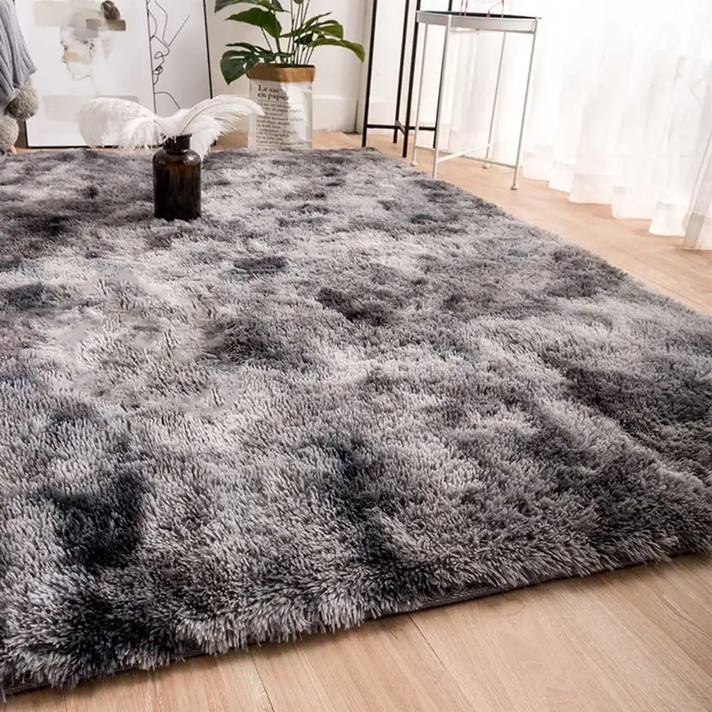 Ковер в скандинавском стиле, мягкий теплый плюшевый ковер градиентного цвета для спальни, гостиной, FPing