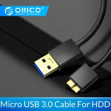 Orico 마이크로 usb 3.0 케이블 1 m 2 m 빠른 충전 데이터 케이블 usb 코드 휴대 전화 케이블 삼성 note 3 s5 hdd ssd m.2 ssd(China)