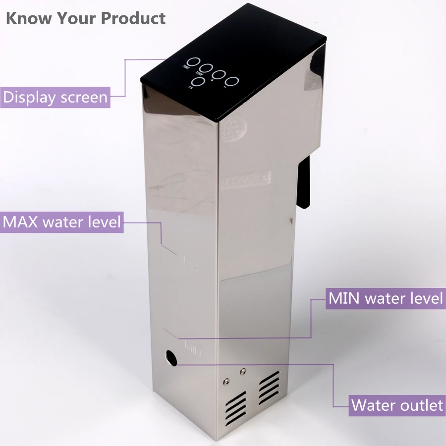 AU/EU/UK Plug Stainless Steel Sous Vide Circulator Precision Thermal Immersion time Temperature Control Chef Cooker