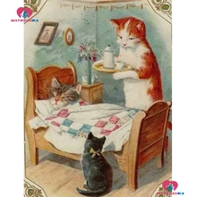 Новинка на заказ 5D алмазная вышивка распродажа вышивка крестиком DIY Полная Алмазная картина полностью мультяшная кошка Мозаика горный хрусталь домашний декор