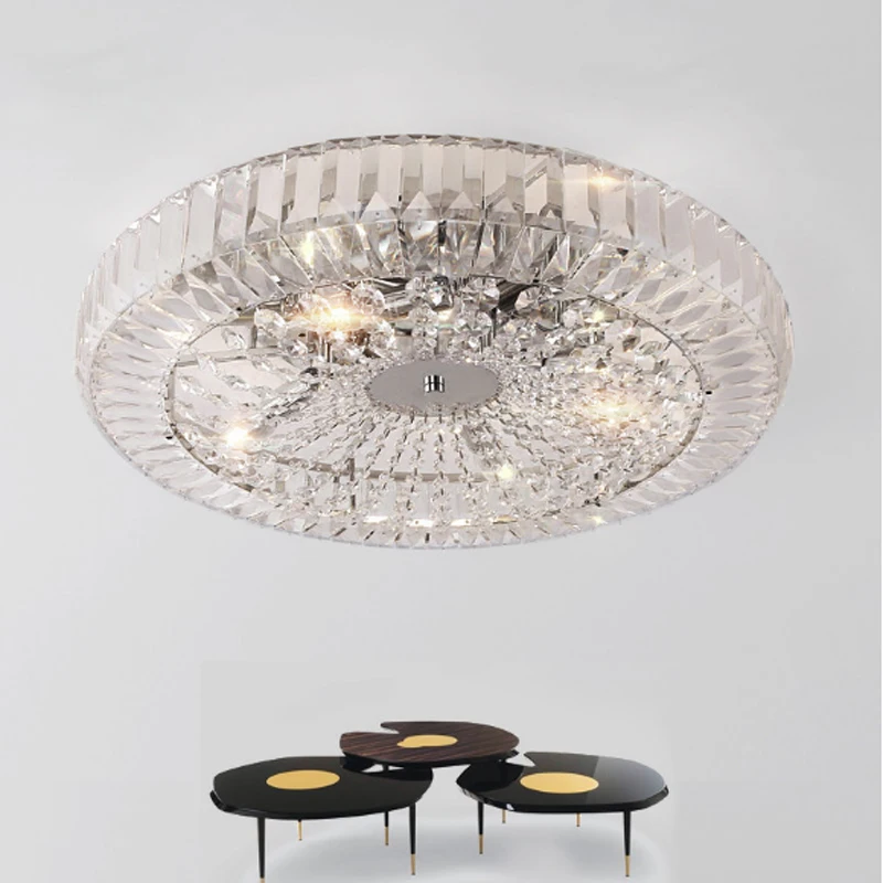 

Modern minimalist fashion crystal living room lamp designer luxury atmospheric bedroom study ceiling lamp led lighting fixture