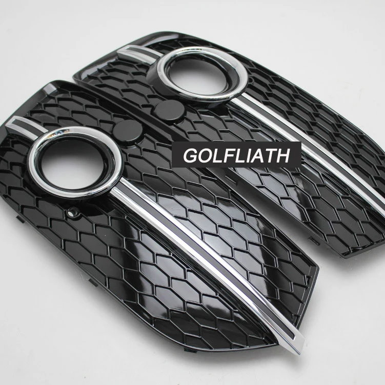 GOLFLIATH Q3 RSQ3 Стиль яркий черный ABS передняя противотуманная фара решетка honeycomb гриль для Audi Q3 хэтчбек 2013