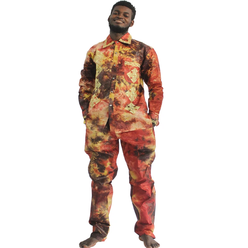 

MD men african clothes bazin riche african suits for men traditional man shirt pants sets african fashion men clothing plus size