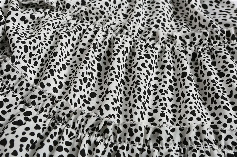 v neck print A-Line dress07