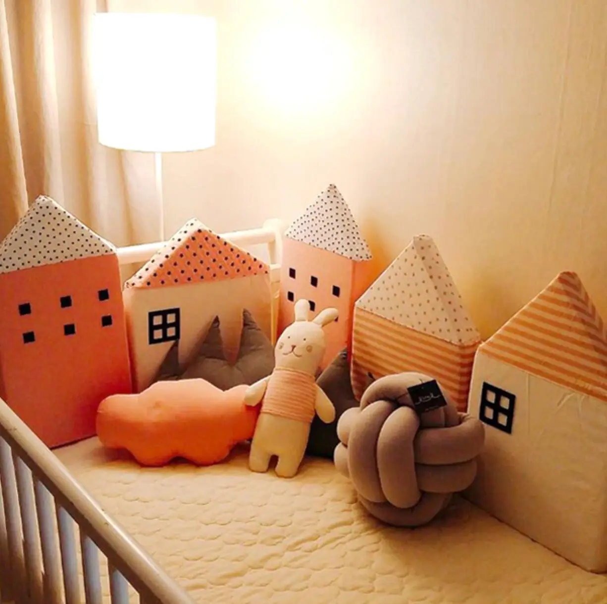 Детская кровать бампер хлопок в форме маленького дома бампер кровать для новорожденных Детские защита для кроватки детская подушка защита для кроватки подушки Room Decor