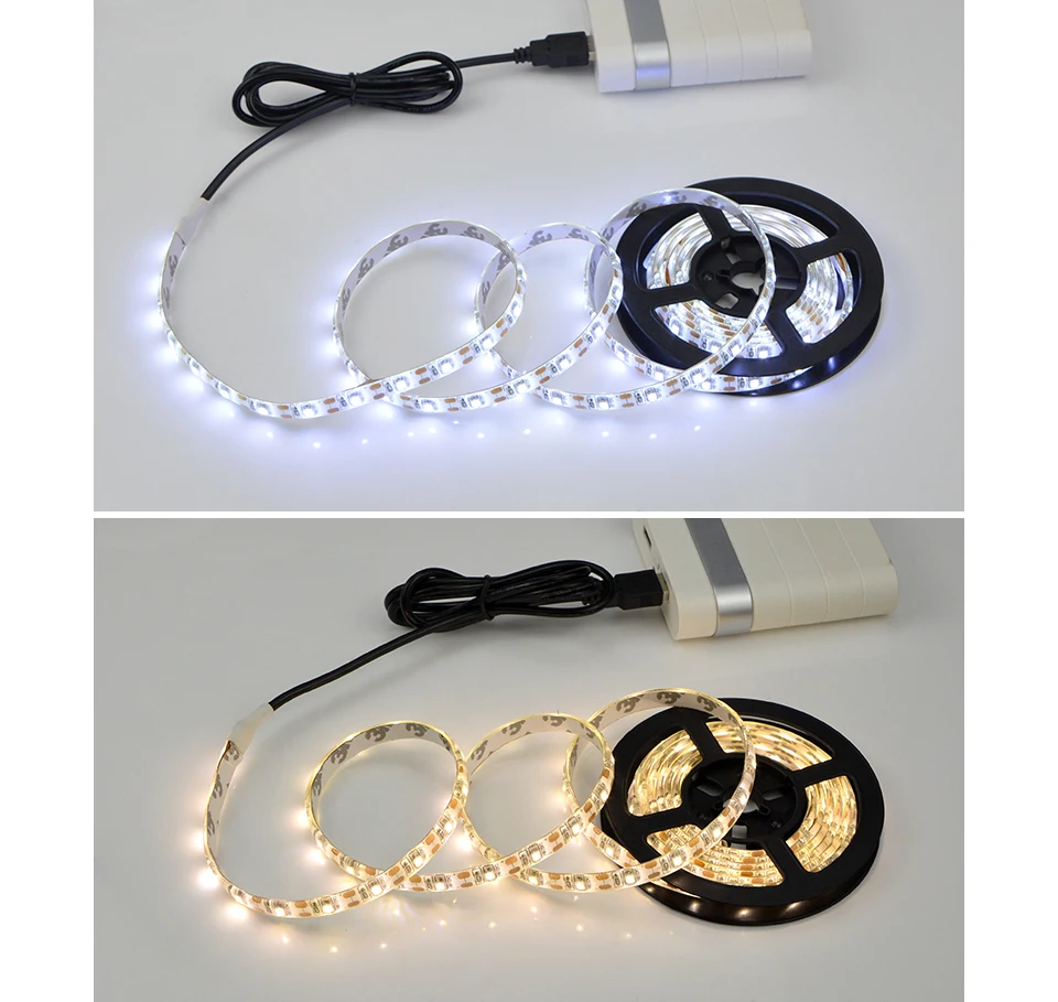 Светодиодный светильник 5 в USB светодиодный светильник для шкафа 2835 SMD RGB ТВ Настольный ПК экран подсветка Декор гардероб кухонный светильник ing