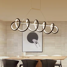 New White/Black Modern LED Pendant Lights Dining room kitchens AC 85-265V Hanging light fixture Luminaire colgante Pendant Lamp
