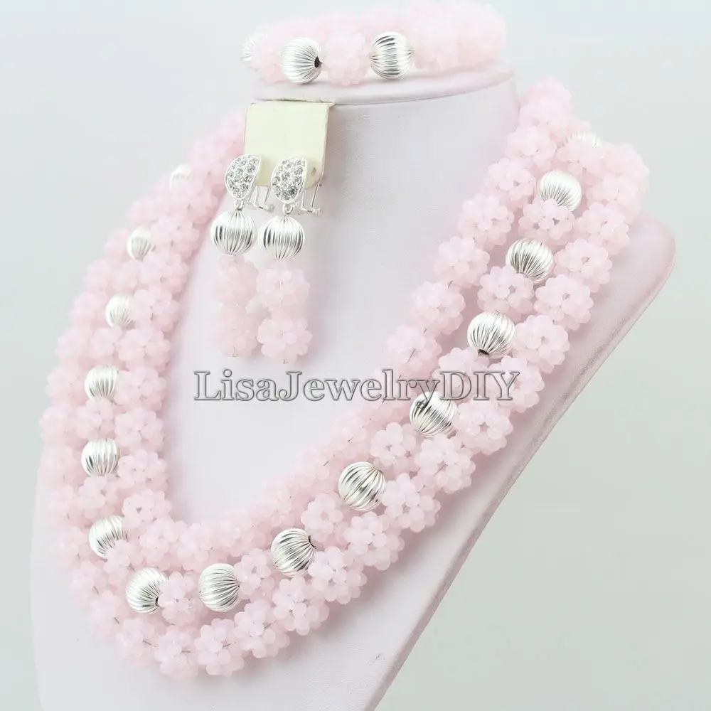  Boules de cristal ensembles de bijoux mariage nigérian fête africaine perles ensembles de bijoux HD