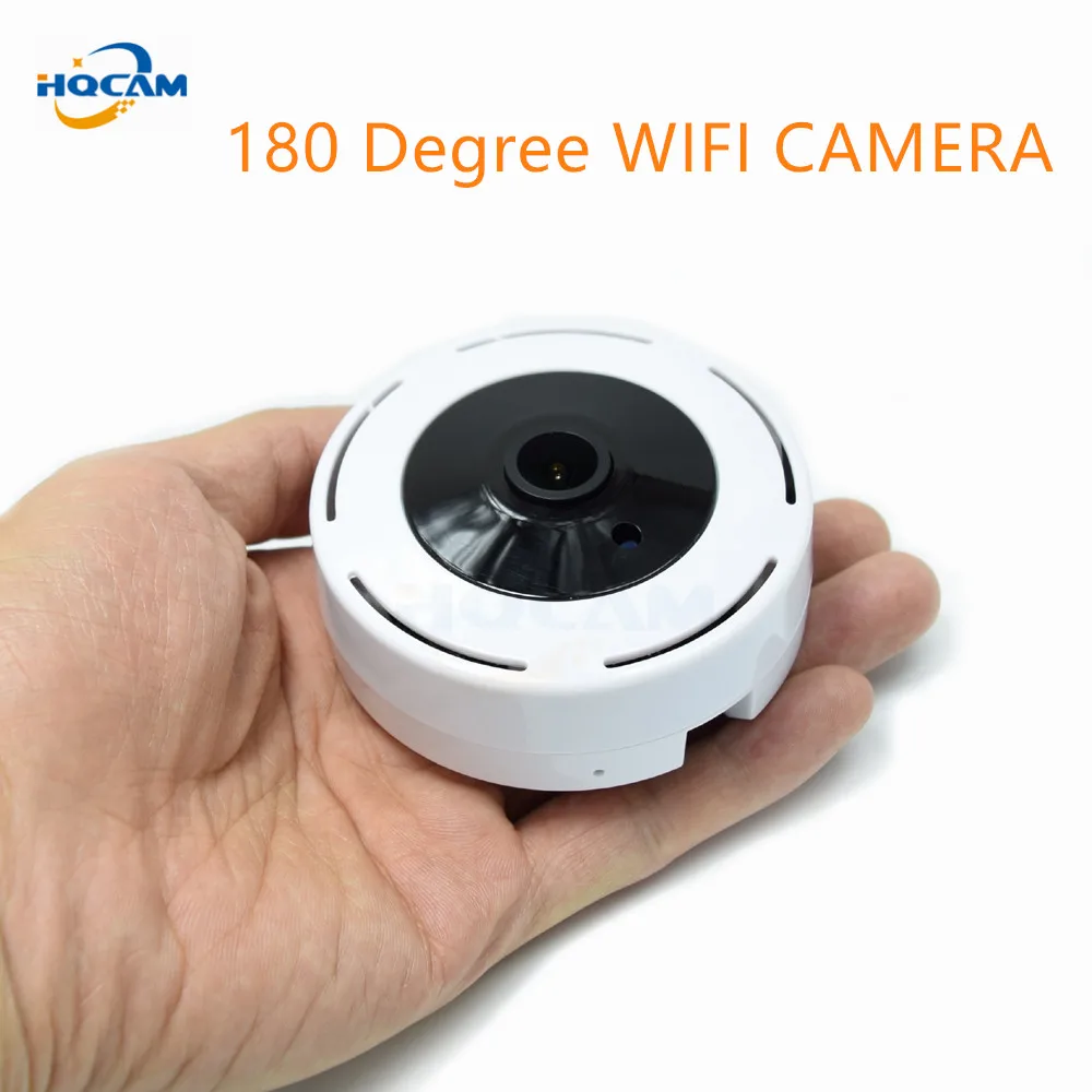 

HQCAM HD 720P 180Degree Panoramic Wide Angle MINI Cctv Camera Smart IPC Wireless Fisheye IP Camera P2P Security Wifi Camera