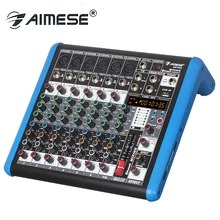 MMT-802 Pro 8-канальный сетевой видеорегистратор стерео микшер Live USB MP3 48 V Студия Аудио Звуковая консоль сети якорь устройства Вокальный процессор эффектов