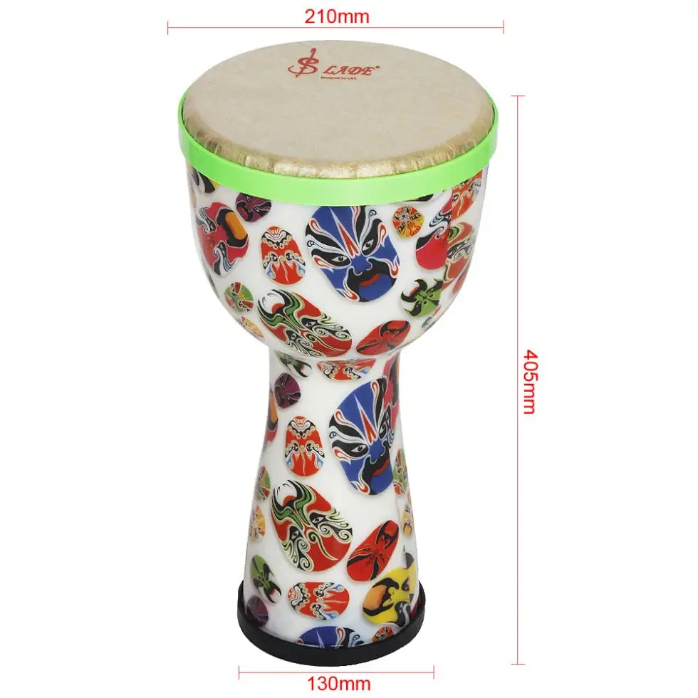 SLADE 8 дюймов Африканский барабан ABS материал легкий дизайн Djembe барабан с шейкер яйца и плечевой ремень