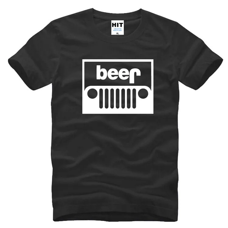 Jeep Beer Spoof Funny Creative Mens Men T Shirt T shirt 2016 Short