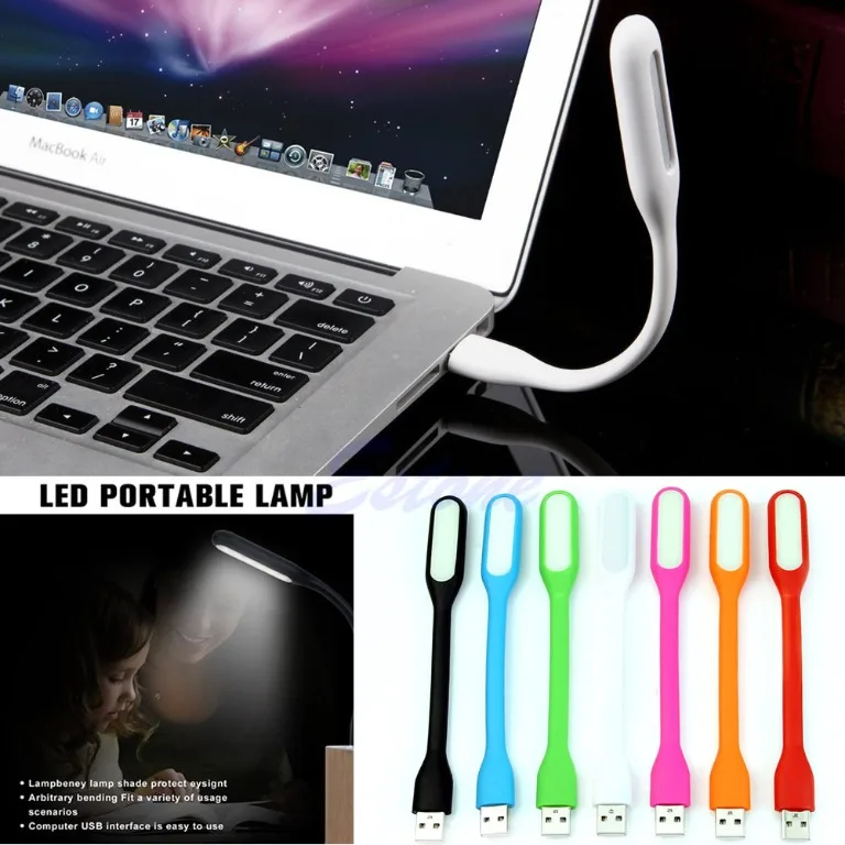

Flexible USB LED Light Lamp Fr Desktop Notebook Keyboard Reading Laptop PC Mini