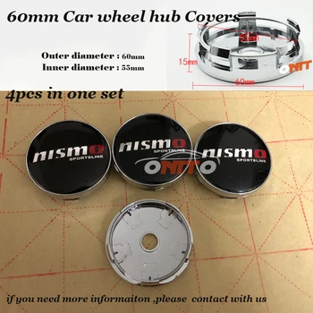 

4pcs/set 60mm PVC Car Wheel hub center Nissmo logo car emblem Rims badge for Teana Sylphy Qashqai Livina Tiida Cube Juke VERSA