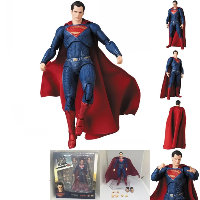 DC Лига Справедливости MAFEX Аквамен 061 флэш Аквамен чудо-женщина Бэтмен Супермен фигурка игрушка кукла - Цвет: Superman 057