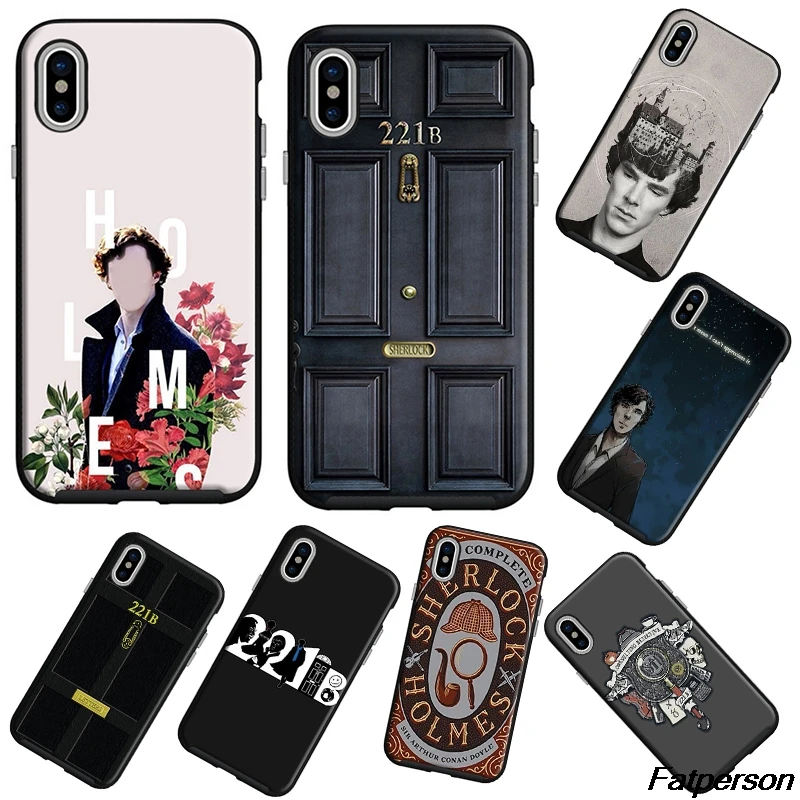 Шерлок Холмс для Samsung s8 s9plus S6 S7 Edge черный мягкий силиконовый чехол Apple iPhone X10 5s 6 s 7