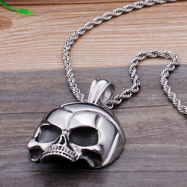 STAINLESS STEEL SKULL FACE NECKLACES