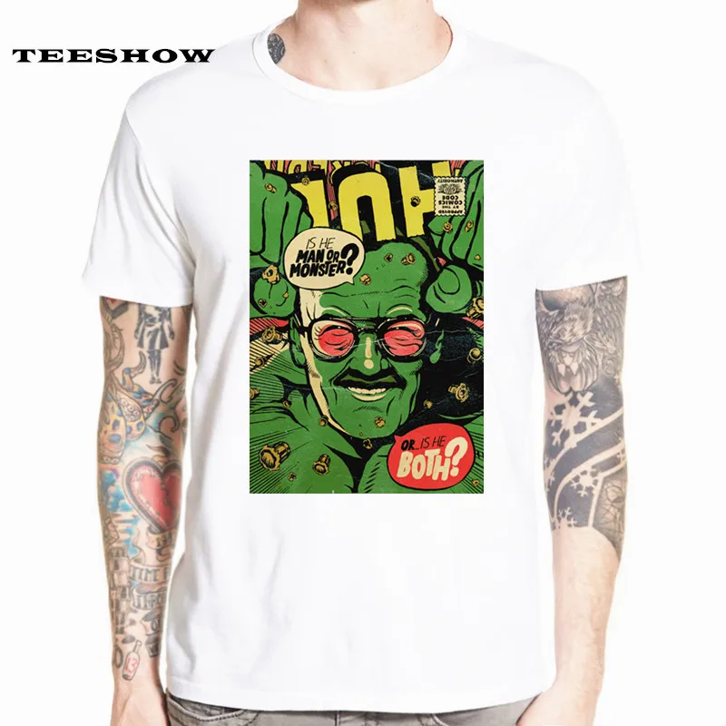 Stan Lee Classic Print T-Shirt Men Women Short Sleeve O-Neck Harajuku Tshirt Boy Marvel Comics Superhero T Shirt HCP4536 Stan Lee Classic Print T-Shirt Men Women Short Sleeve O-Neck Harajuku Tshirt Boy Marvel Comics Superhero T Shirt HCP4536