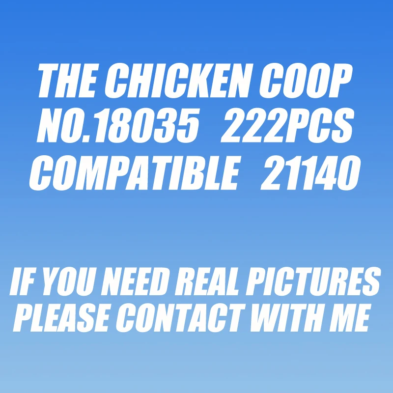 

Building blocks 18035 Compatible with My worlds Minecraft 21140 Bricks The Chicken Coop figures toys for children