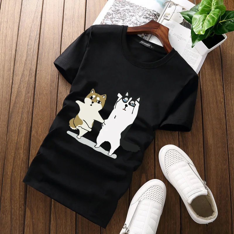 2017 Brand New Summer Arrival Men's Fashion Crazy Cat Design T shirt Cool Tops Short Sleeve Hipster Tees Casual Clothes S-5XL | Мужская