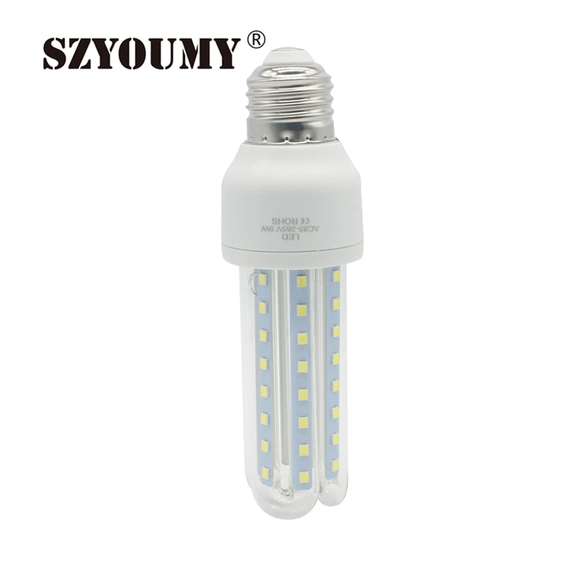 SZYOUMY 50 шт. светодиодный Светодиодная лампа-кукуруза AC85-265V 9 Вт 48 Светодиодный s SMD2835 U Форма люстра лампа прожектор