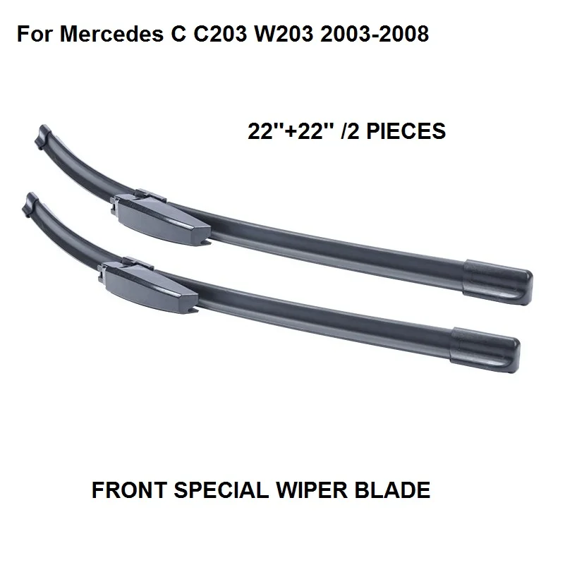 Windscreen Wiper For Mercedes C C203 W203 2003-2008 22''+22'' Auto Wipers Blade Accessories Auto Windshield Windscreen Wiper For Mercedes C C203 W203 2003-2008 22''+22'' Auto Wipers Blade Accessories Auto Windshield