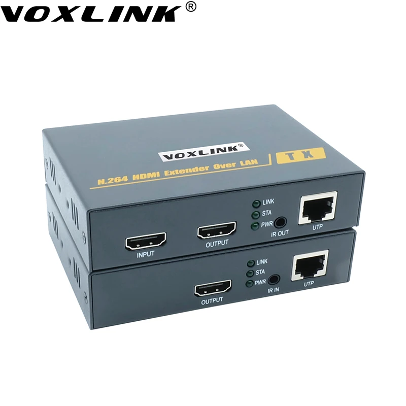 VOXLINK HDMI Extender 200m Over IP/TCP Network Support 1920X1080P 4k*2k 1080p Extension HDMI Transmitter/ Receiver WIth IR HDCP VOXLINK HDMI Extender 200m Over IP/TCP Network Support 1920X1080P 4k*2k 1080p Extension HDMI Transmitter/ Receiver WIth IR HDCP