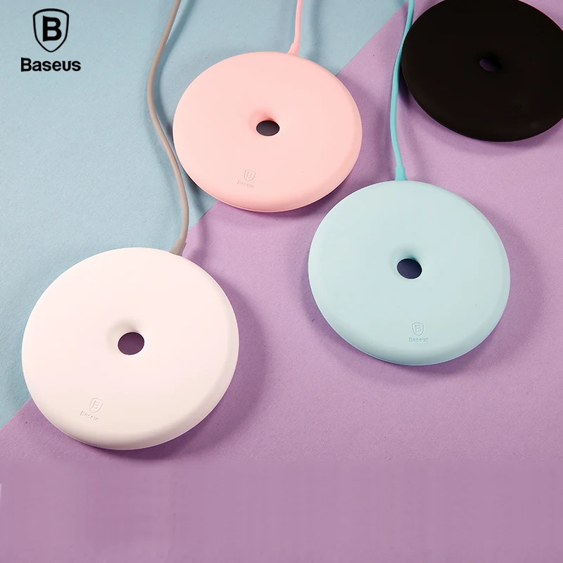 Baseus Quick Charging Wireless Charger For iPhone X 8 Charger Cute Donut Fast Charging Charger Pad For Samsung Note8 S8 S7 Edge