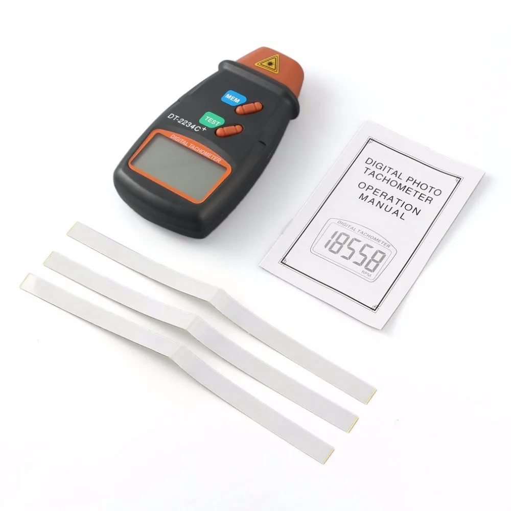 Tachometer gauge engine tachometer tachometer meter Digital Laser Tachometer RPM Meter Non-Contact Motor Lathe Speed Gauge Revolution Spin Photo Tachometer Speed Gauge