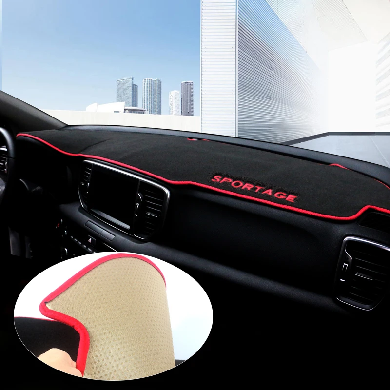 

For Kia Sportage 2016 2017 2018 2019 Car Dashboard Avoid Light Pad Instrument Platform Desk Cover Mat Carpets Trim Accessories
