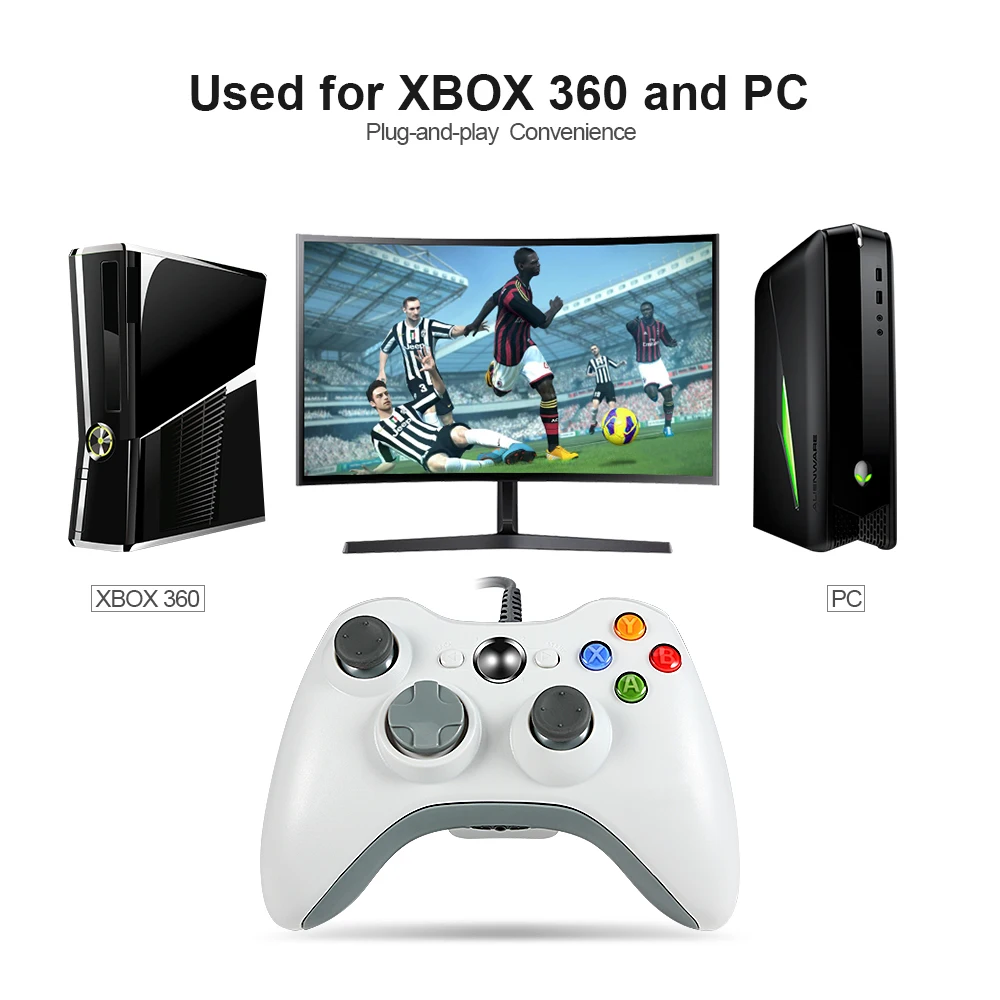 USB проводной геймпад для Xbox 360 контроллер Джойстик для официального microsoft PC контроллер для Windows 7 8 10