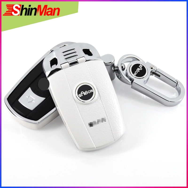 

ShinMan car leather key cover key bag key set Key Case Car key protective shell For BMW X1/X5/X6/Z4/320i/325i/520i/318i