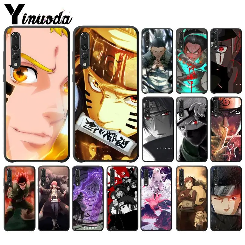 Умный чехол Yinuoda Naruto черный мягкий для телефона Huawei P9 P10 Plus Mate9 Mate10 Lite P20 Pro Honor10 View10 |