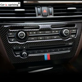

For bmw f15 f16 Carbon Fiber Car CD Control Panel Stickers CD Panel Frame Decorations Refit Panel Decoration X5 X6 Car Styling