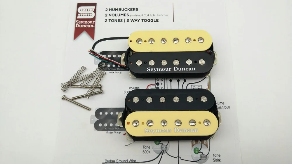 

Electric GuitarSeymour Duncan SH1n and SH4 59 Model Humbucker Pickups 4-Conductor Neck/Bridge Set Zebra Pickups