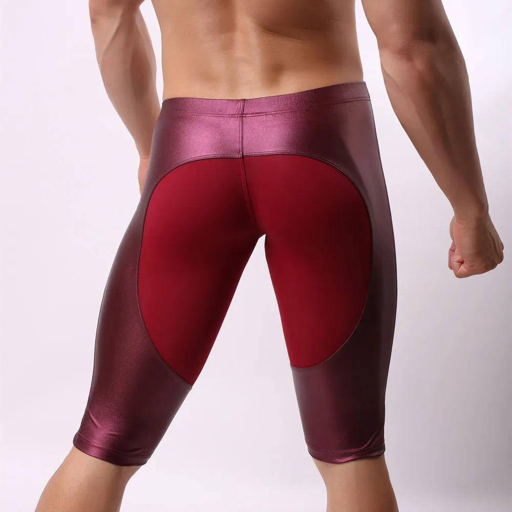 Штаны для бега, мужские Компрессионные Леггинсы для фитнеса, Мужская облегающая спортивная одежда из спандекса для мужчин, Лоскутные Спортивные штаны для тренировки мышц