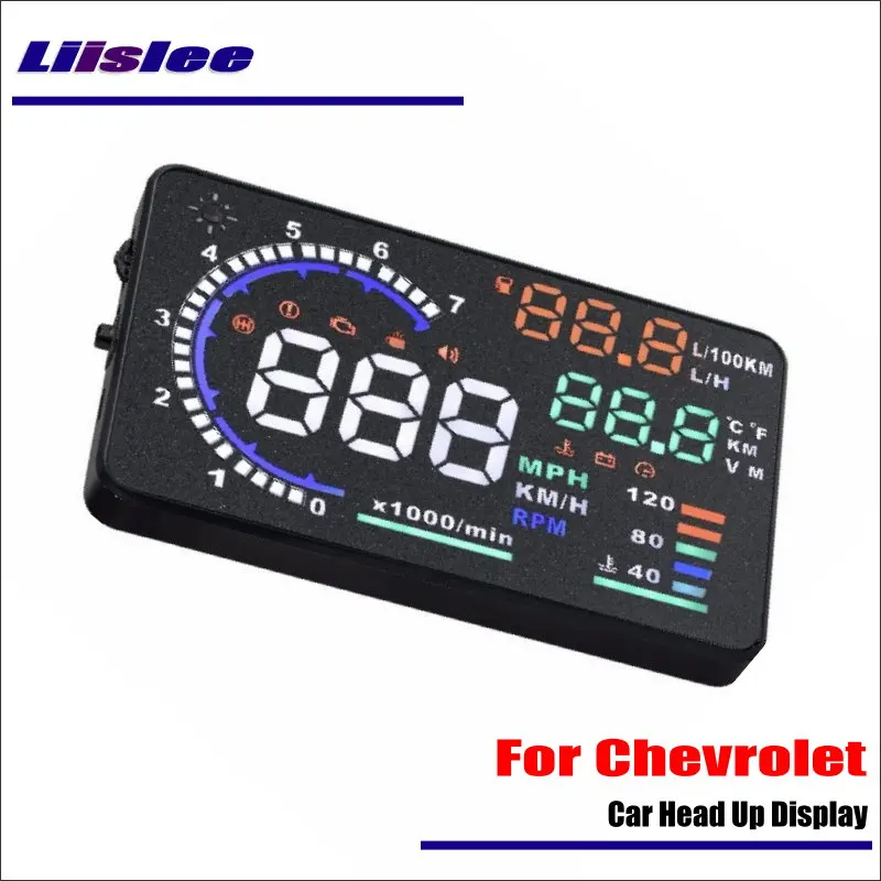 Liislee для Chevrolet Malibu/Silverado OBD2 HUD Автомобильный дисплей для вождения экран проектор-отражающее лобовое стекло