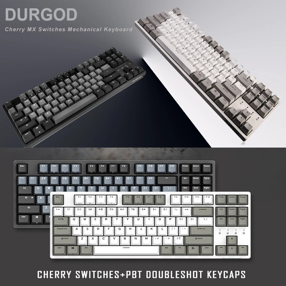  DURGOD 87-Key Mechanical Keyboard [Cherry MX Switches] NKRO Anti-ghosting Gaming Keyboard for Gamer