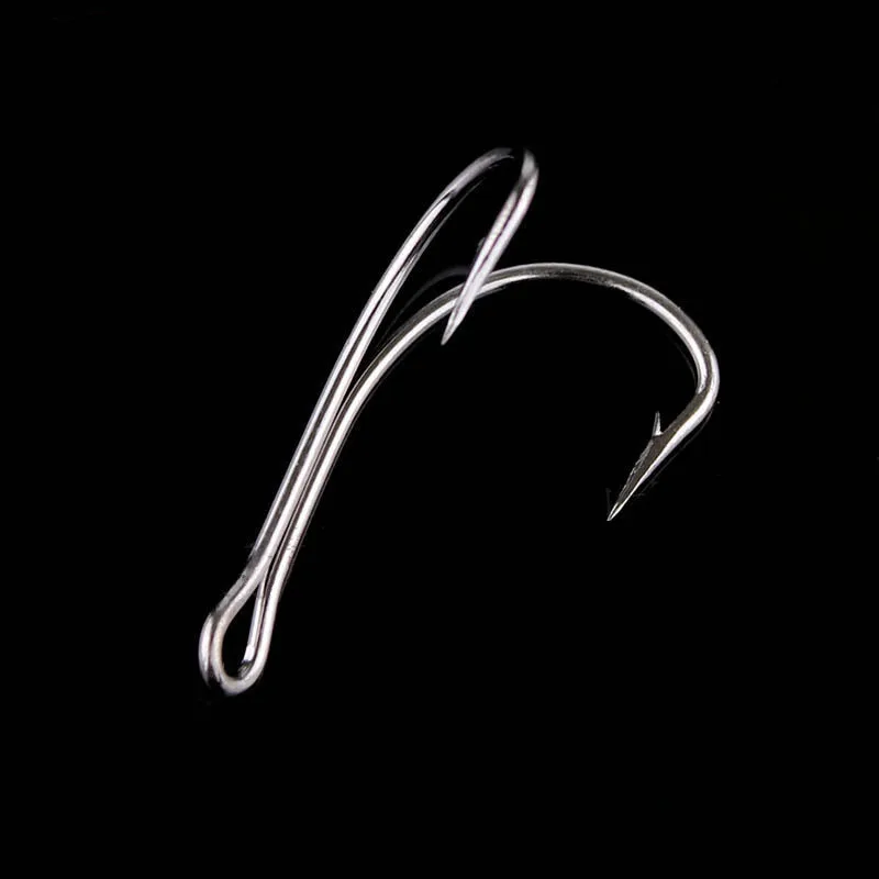 High Carbon Steel Double Fishing Hooks Big Size Barbed Circle Hooks for Sea Lake River Fishing Accessories (3)