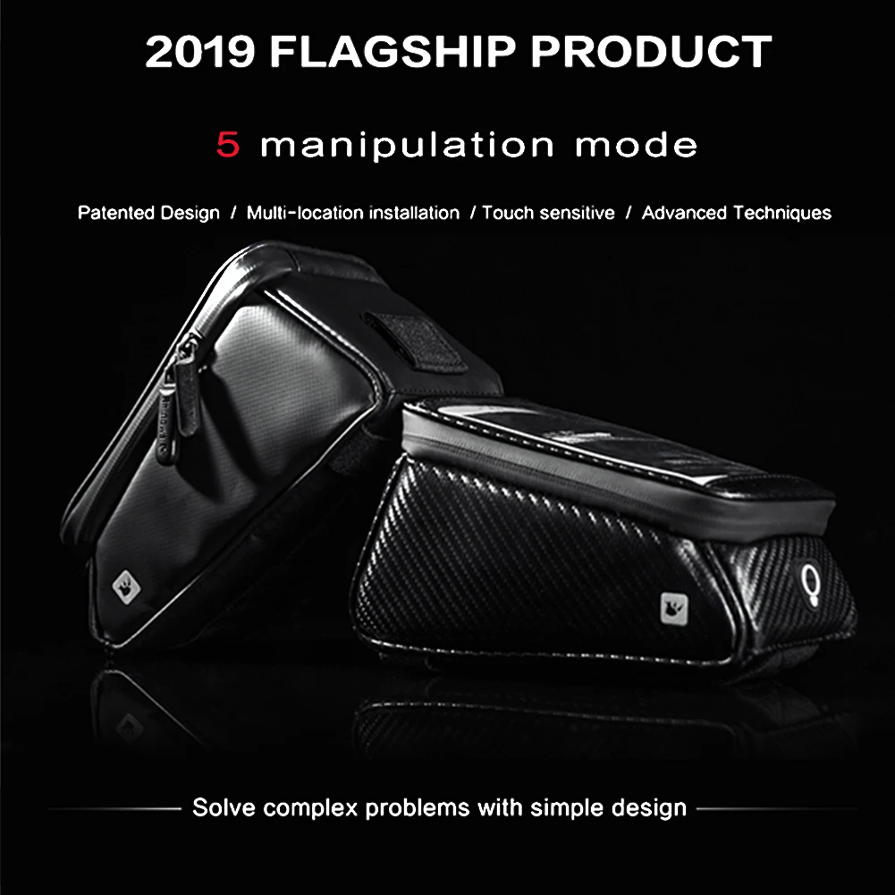 Clearance Mountain Bike Front Tube Bag Front Beam Mobile Phone Touch Screen Bag Waterproof Multi-function Bicycle Handle Bag 12 Clearance Mountain Bike Front Tube Bag Front Beam Mobile Phone Touch Screen Bag Waterproof Multi-function Bicycle Handle Bag 12