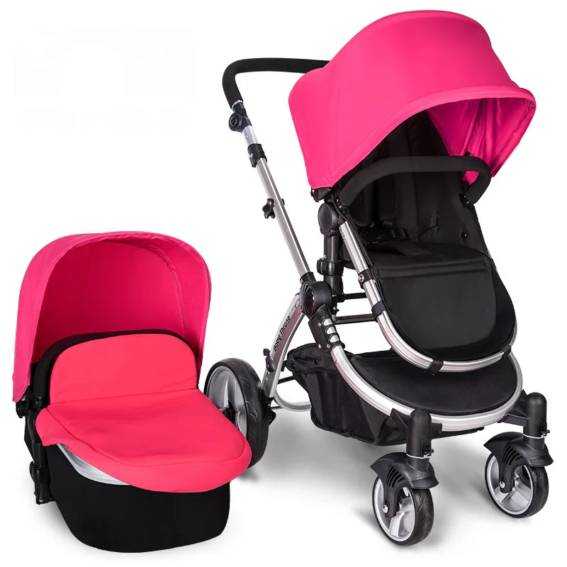 

Babyfond Europe High Landscape Stroller Two-way push trolley Can Lie and sit Four Wheeled Shock Absorber umbrella carts
