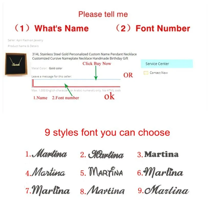  Personalized Old English Name Necklace Stainless Steel Custom Old Vintage Font Name Tiny Letter Pen