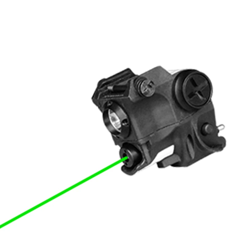 

Drop shipping 2 in 1 quick detachable pistol mounted led light with green laser sight combo