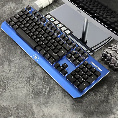 G200 игровая механическая клавиатура синий переключатель RGB Подсветка клавиатура Водонепроницаемый переключаемый механическая клавиатура для Эспорт игры - Цвет: Синий