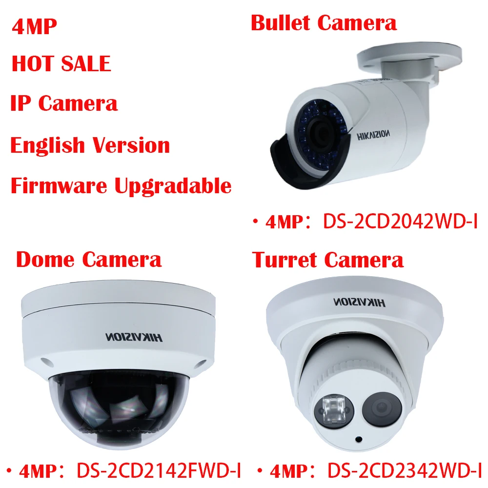 Hikvision английская версия 4mp IP Камера обновляется ds-2cd2042wd-i ds-2cd2142fwd-i ds-2cd2342wd-i ezviz