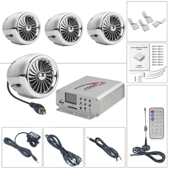 

MP3 Motorcycle Bluetooth Speakers Handsfree Music Audio Player Amplifier Waterproof with FM Radio Tuner ATV/UTV/Harley